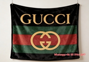 Gucci Web Stripe GG Logo Flannel Fleece Blanket – Wall Hanging Decor throw blankets IMG_2545